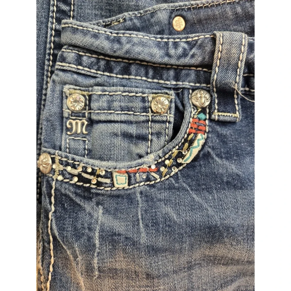 Miss Me Women's Blue Jeans, Size 29 (29x31), Mid-Rise, Skinny Fit, Denim - Picture 11 of 16